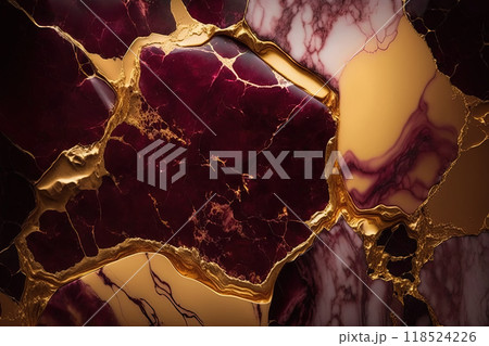 Burgundy and gold marble background. Invitation, card backdrop, banner. Burgundy and gold marble background. Invitation, card backdrop, banner. 118524226