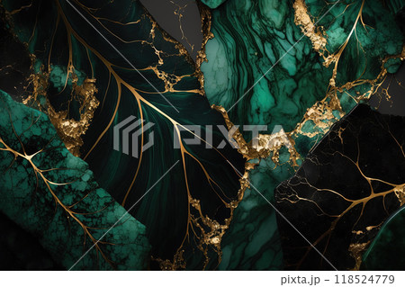 Dark green and gold marble background. Luxury marble stone texture. Invitation backdrop. Dark green and gold marble background. Luxury marble stone texture. Invitation backdrop. 118524779