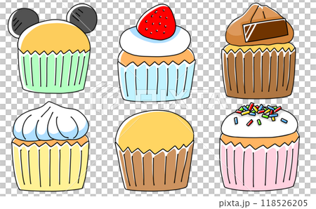 Loose and simple cupcake set, solid color 118526205