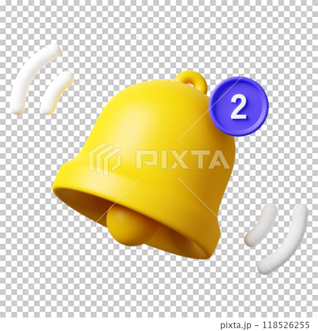 3DCG｜新着をお知らせするベルのアイコン 118526255