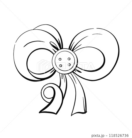 Ribbon - vintage sewing item, for decoration, package, greeting card. Cute old-fashioned. Graphic vector line, hand drawn, black silhouette for cricut Ribbon - vintage sewing item, for decoration, package, greeting card. Cute old-fashioned. Graphic vector line, hand drawn, black silhouette for cricut 118526736