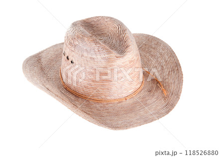 Men's cowboy hat isolated on white background Men's cowboy hat isolated on white background 118526880
