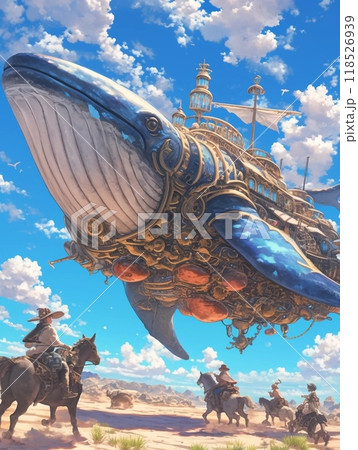 空飛ぶ鯨 アート 幻想的 芸術のイラスト素材 [118526939] - PIXTA