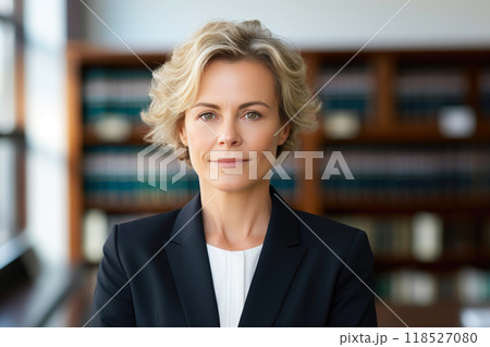 Seasoned Legal Professional Embracing Sunlit Workdays 118527080