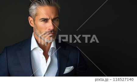 Genteel Fifty-Something with Distinctive Appearance 118527140