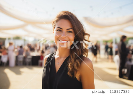 Confident 35-Year-Old Event Planner in Bright Scene Confident 35-Year-Old Event Planner in Bright Scene 118527583