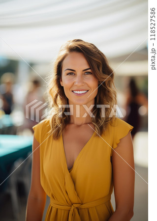 Professional Event Planner Amidst Sunny Festivity Professional Event Planner Amidst Sunny Festivity 118527586