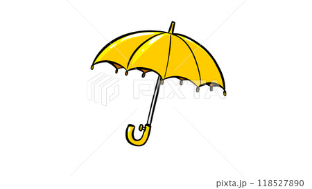 シンプルな黄色い傘 シンプルな黄色い傘 118527890