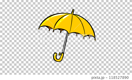 シンプルな黄色い傘 シンプルな黄色い傘 118527890