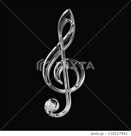 Minimalistic Harmony: White Musical Note on Black Minimalistic Harmony: White Musical Note on Black 118527942