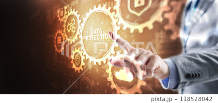 Data protection concept. Cyber security network. Privacy new technology 2024 118528042