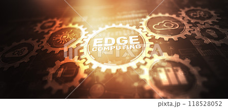 Edge computing. Distributed computing on devices. Concept Technology 118528052