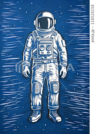 blue astronaut 118528158