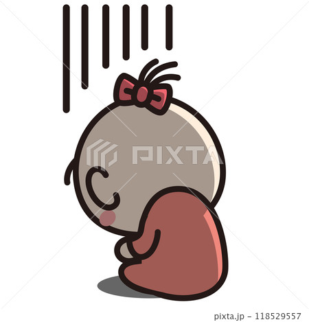 ショックで落ち込む女の赤ちゃん 118529557