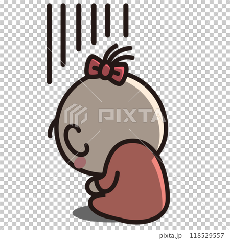 ショックで落ち込む女の赤ちゃん 118529557