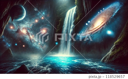 滝のイメージイラスト 118529657