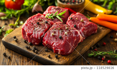 新鮮な肉のカット 118529816