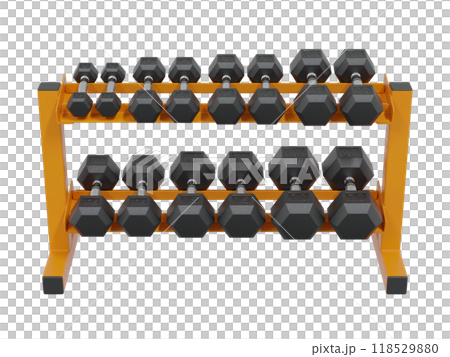 Gym Dumbbell rack, a stand for weightlifting gym equipment 118529880