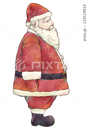 サンタクロース 水彩風 右向きのイラスト素材 [118529918] - PIXTA