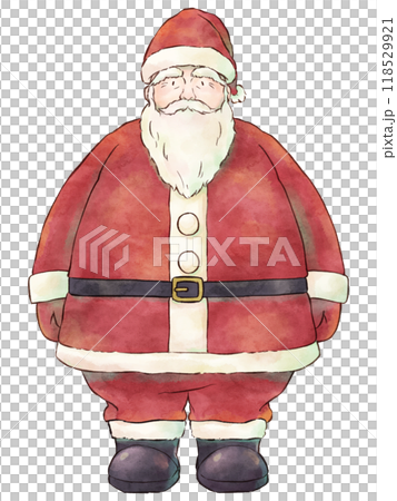 サンタクロース 水彩風 正面のイラスト素材 [118529921] - PIXTA