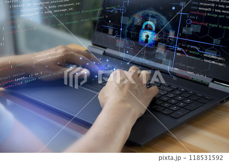 Keypad, cyber shield, lock, technology security system. Digital link. Cyber security with advanced technology. Keypad, cyber shield, lock, technology security system. Digital link. Cyber security with advanced technology. 118531592