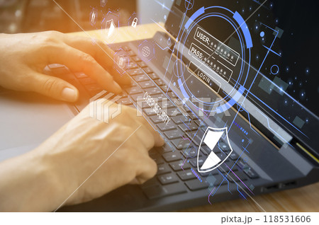 Keypad, cyber shield, lock, technology security system. Digital link. Cyber security with advanced technology. Keypad, cyber shield, lock, technology security system. Digital link. Cyber security with advanced technology. 118531606