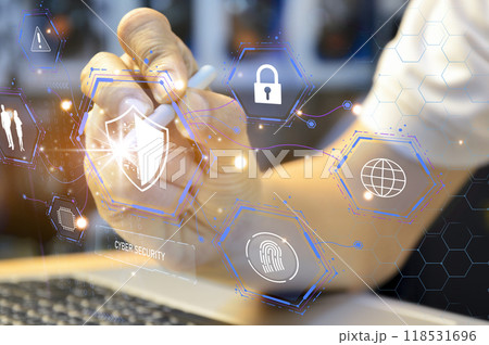 Keypad, cyber shield, lock, technology security system. Digital link. Cyber security with advanced technology. Keypad, cyber shield, lock, technology security system. Digital link. Cyber security with advanced technology. 118531696