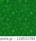 Christmas seamless pattern in green 118531785