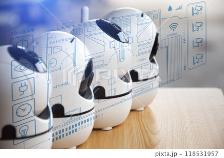 IP wifi wireless security camera supports Internet installation technology, security systems, smart home applications. 118531957