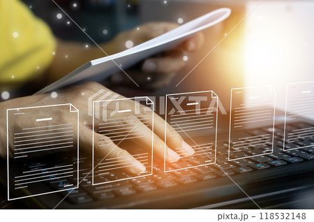 Online document review concept, using the cloud system 118532148