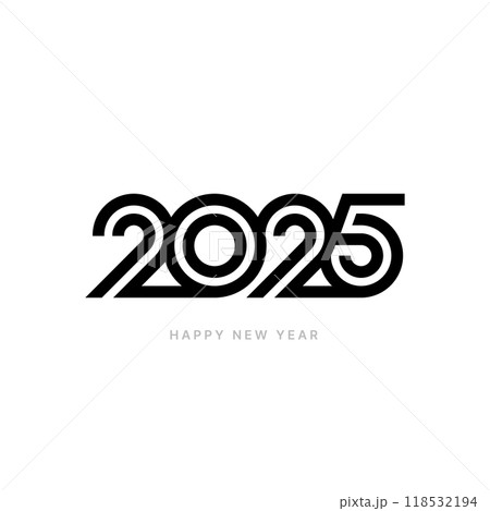 Happy New Year 2025 and Merry Christmas. Logo. Happy New Year 2025 and Merry Christmas. Logo. 118532194