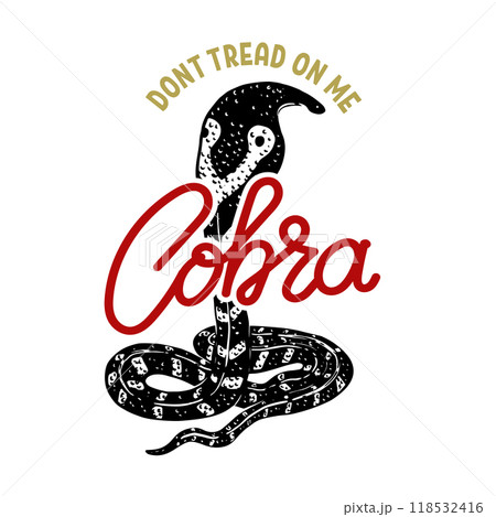 Illustration of cobra. Design element for poster, t shirt, card, banner. Vector illustration Illustration of cobra. Design element for poster, t shirt, card, banner. Vector illustration 118532416
