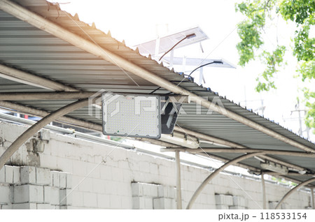 Solar shell lighting systems are becoming very popular and in great demand. Using clean energy Solar shell lighting systems are becoming very popular and in great demand. Using clean energy 118533154