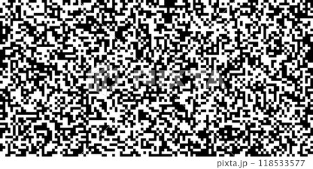 Monochrome qr code seamless pattern with pixel texture Monochrome qr code seamless pattern with pixel texture 118533577