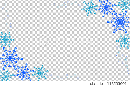 Blue winter snowflake frame illustration Blue winter snowflake frame illustration 118533601