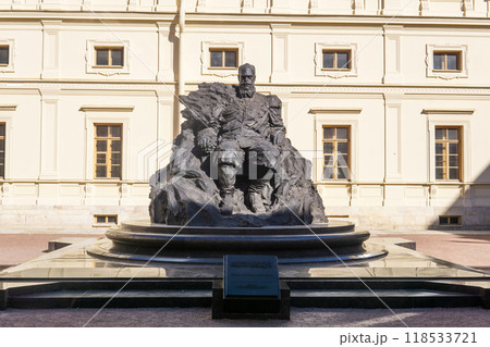 monument to Emperor Alexander III in the courtyard of the Grand Gatchina Palace 118533721