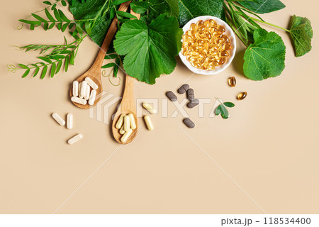 Plant based supplements. Organic vitamins. Plant based supplements. Organic vitamins. 118534400