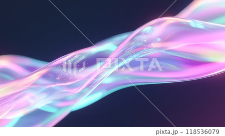 Abstract Neon Fluid Fluorescent Background. Trendy Holographic Wallpaper Template for Web and Devices. 118536079