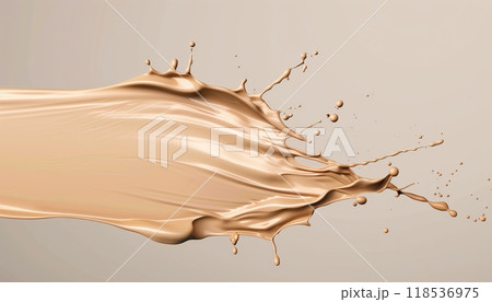3d Illustration Of Fluid Cosmetic Cream With Liquid Foundation Splash Element Depicted In Title Case 118536975