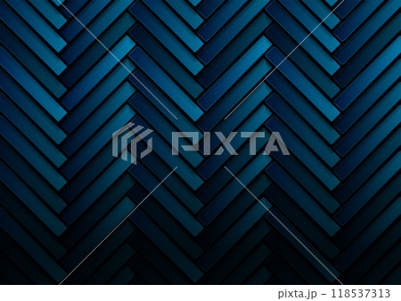 Dark blue abstract geometric striped tiles tech background Dark blue abstract geometric striped tiles tech background 118537313