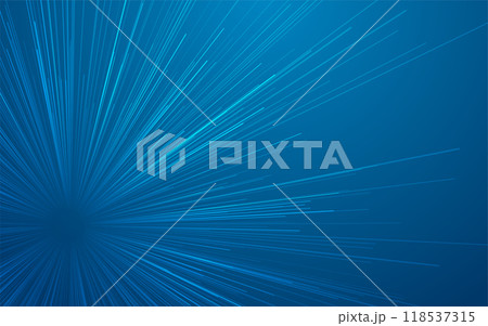 Blue linear rays abstract geometric tech...のイラスト素材 [118537315] - PIXTA
