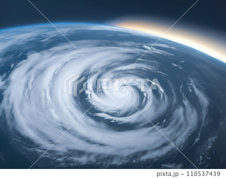 宇宙から見た台風「AI生成画像」 118537439