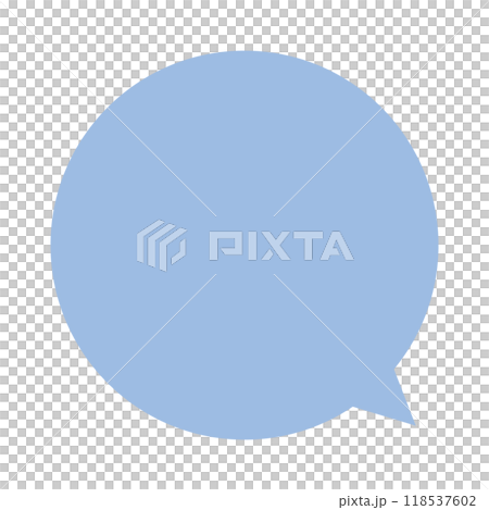 Simple round speech bubble_blue 118537602