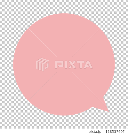 Simple round speech bubble_red 118537605