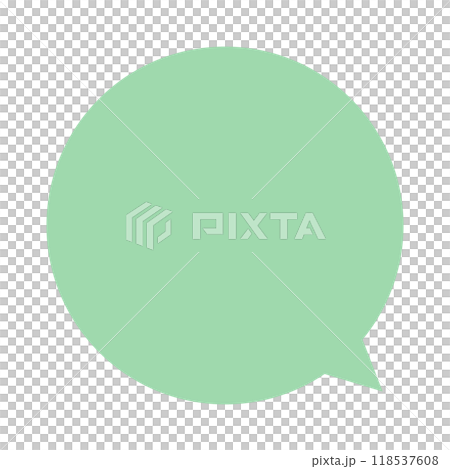 Simple round speech bubble_green 118537608