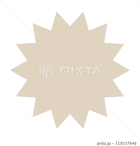 茶色のとげとげふきだし 茶色のとげとげふきだし 118537648