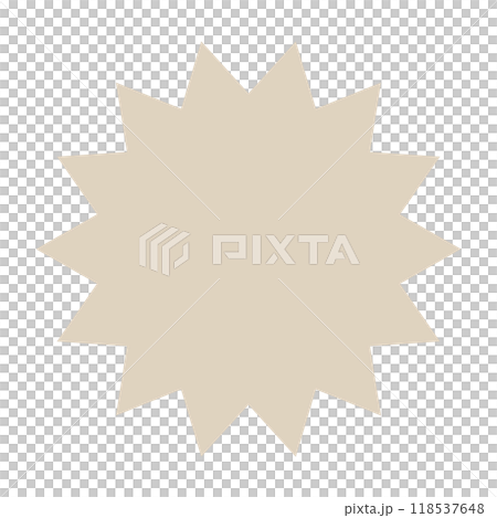 茶色のとげとげふきだし 茶色のとげとげふきだし 118537648