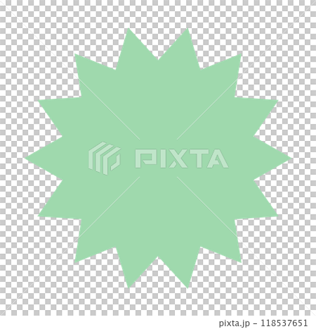 Green spiky speech bubble Green spiky speech bubble 118537651