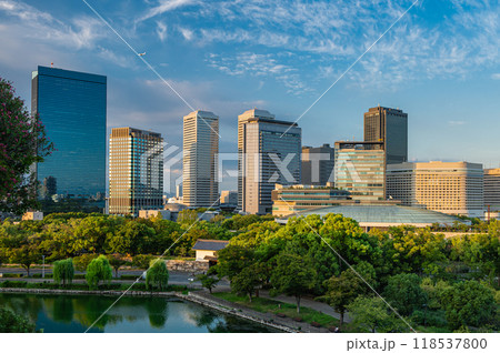 大阪ビジネスパーク　大阪城内からの景観 118537800