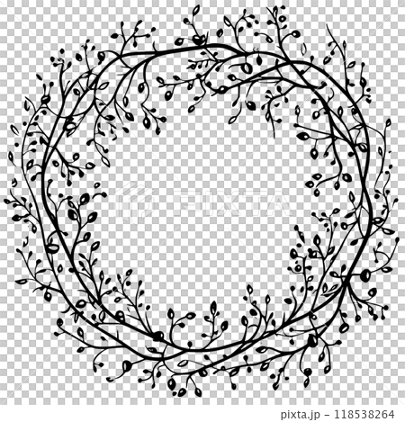 An Intricate and Beautiful Floral Wreath Design Perfect for Elegant Decorations and Events 118538264